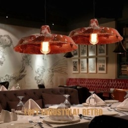 1 luce rustica Lodge retrò vintage lampada a sospensione loft