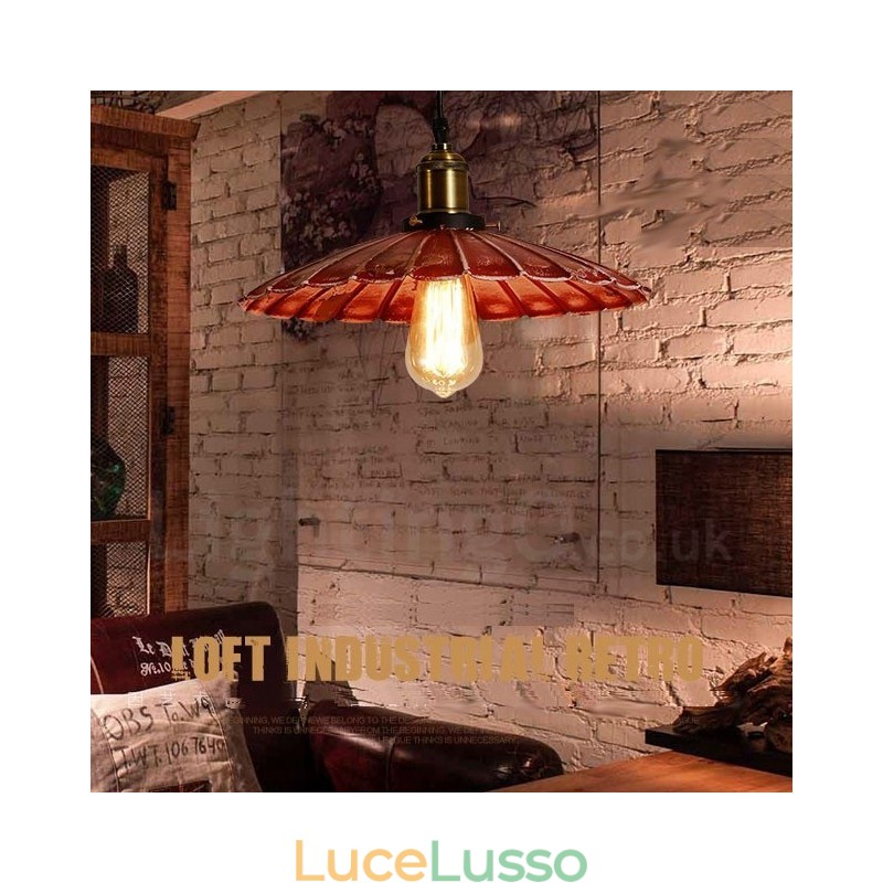 1 luce rustica Lodge retrò vintage lampada a sospensione loft