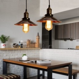 1 luce rustica Lodge retrò vintage lampada a sospensione loft