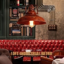 1 luce rustica Lodge retrò vintage lampada a sospensione loft