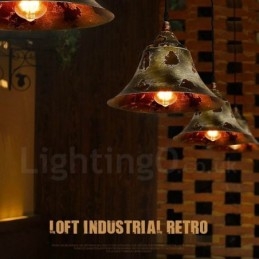 1 luce rustica Lodge retrò vintage lampada a sospensione loft