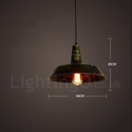 1 luce rustica Lodge retrò vintage lampada a sospensione loft