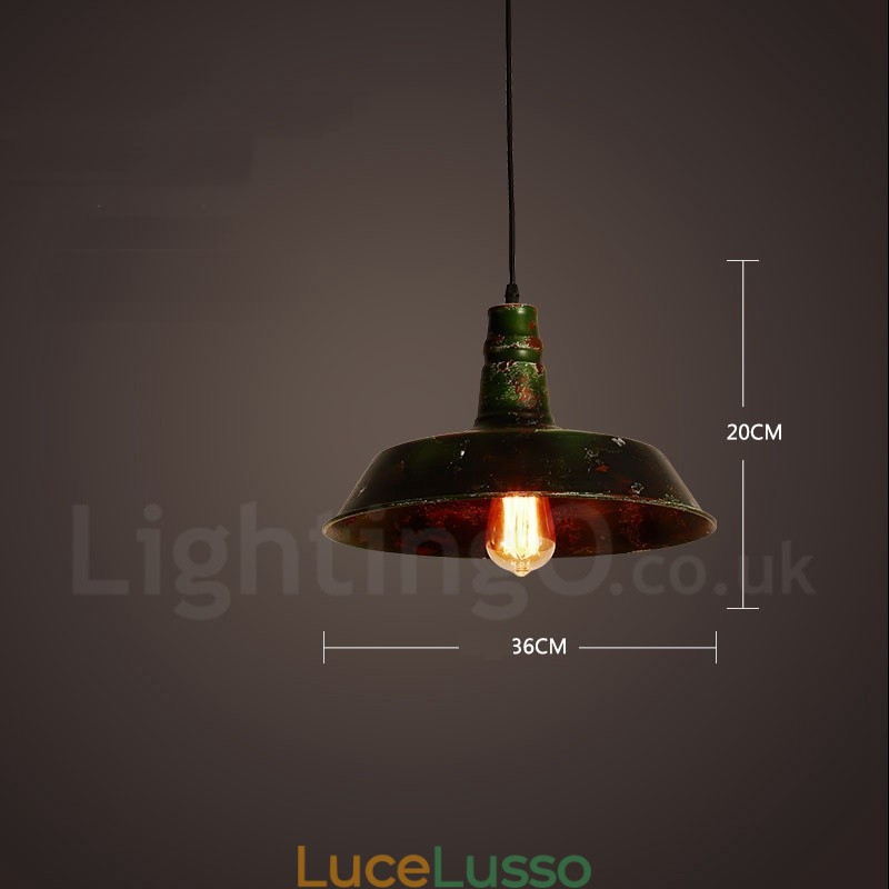 1 luce rustica Lodge retrò vintage lampada a sospensione loft