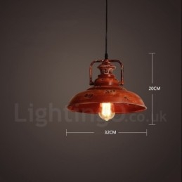 1 luce rustica Lodge retrò vintage lampada a sospensione loft