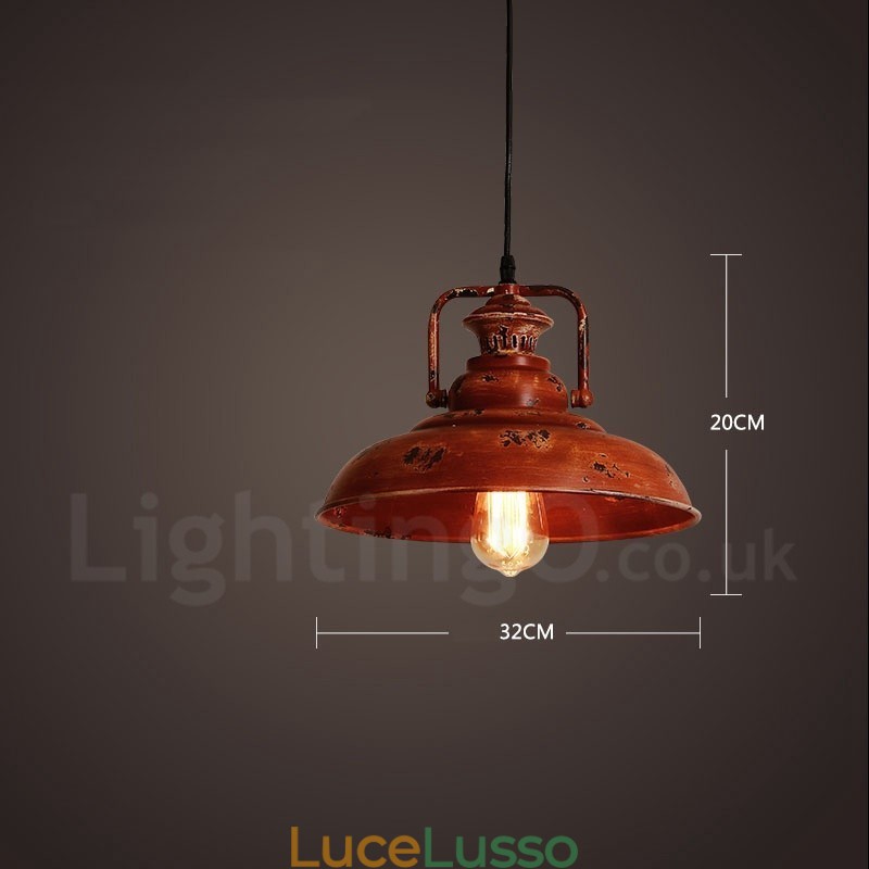 1 luce rustica Lodge retrò vintage lampada a sospensione loft