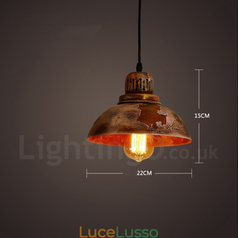 1 luce rustica Lodge retrò vintage lampada a sospensione loft