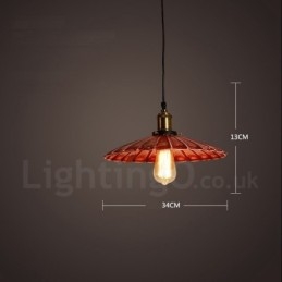 1 luce rustica Lodge retrò vintage lampada a sospensione loft