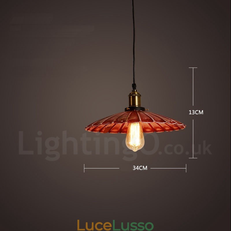 1 luce rustica Lodge retrò vintage lampada a sospensione loft