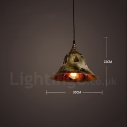 1 luce rustica Lodge retrò vintage lampada a sospensione loft