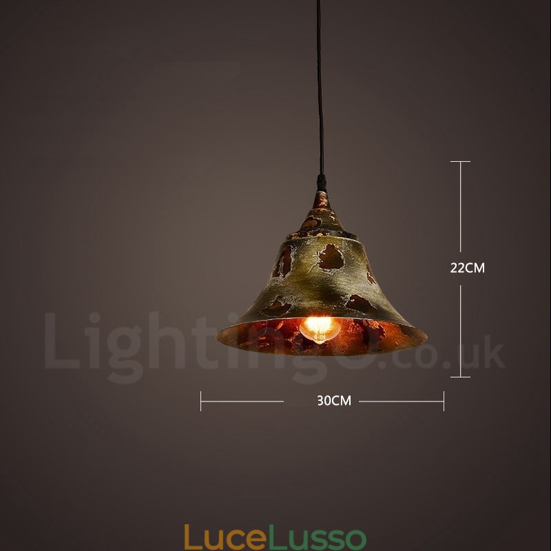 1 luce rustica Lodge retrò vintage lampada a sospensione loft