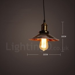 1 luce rustica Lodge retrò vintage lampada a sospensione loft