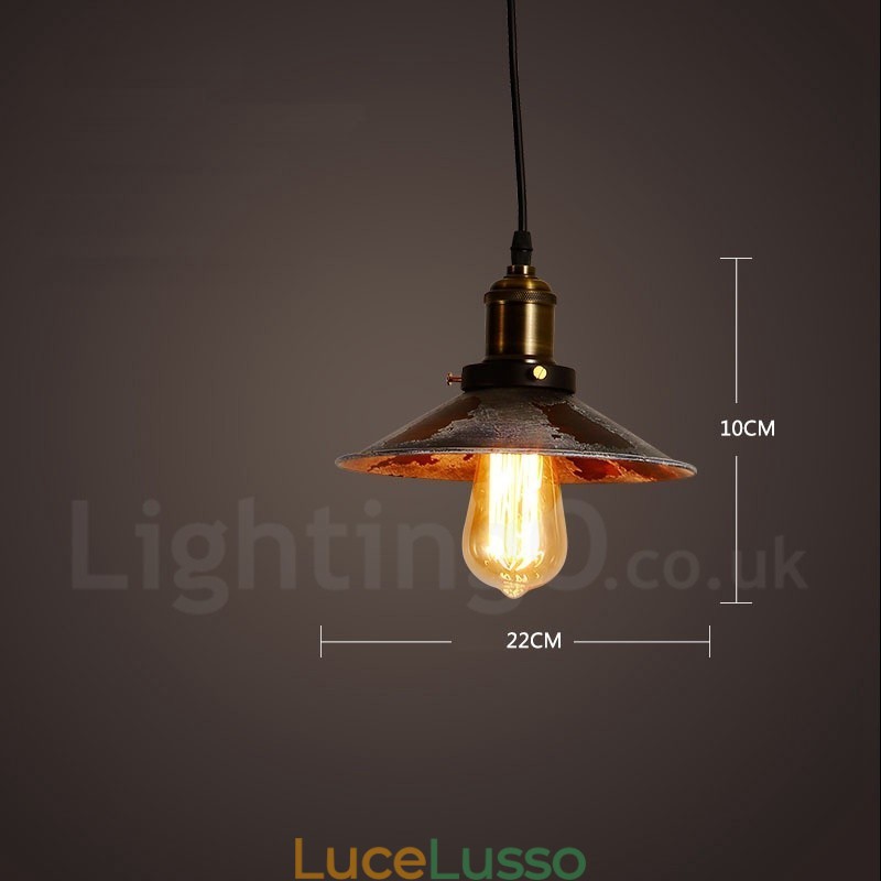 1 luce rustica Lodge retrò vintage lampada a sospensione loft