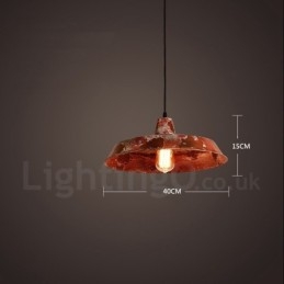 1 luce rustica Lodge retrò vintage lampada a sospensione loft