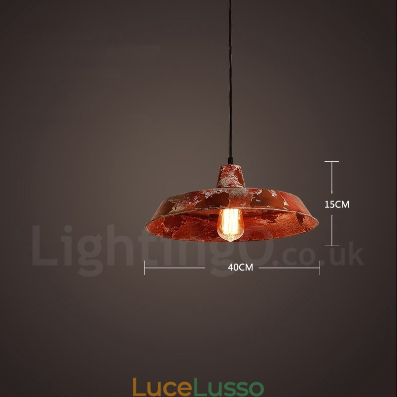 1 luce rustica Lodge retrò vintage lampada a sospensione loft