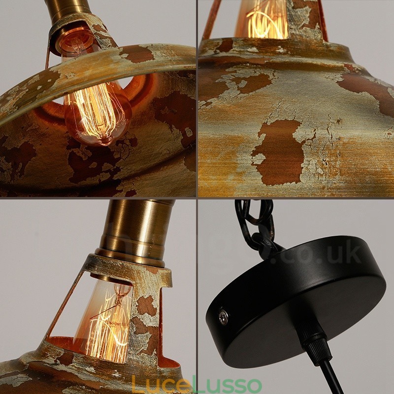 1 luce rustica Lodge retrò vintage lampada a sospensione loft