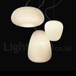 Lampada a sospensione moderna e contemporanea da soffitto con paralume in vetro