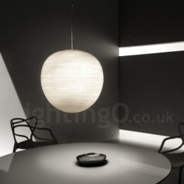Lampada a sospensione moderna e contemporanea da soffitto con paralume in vetro