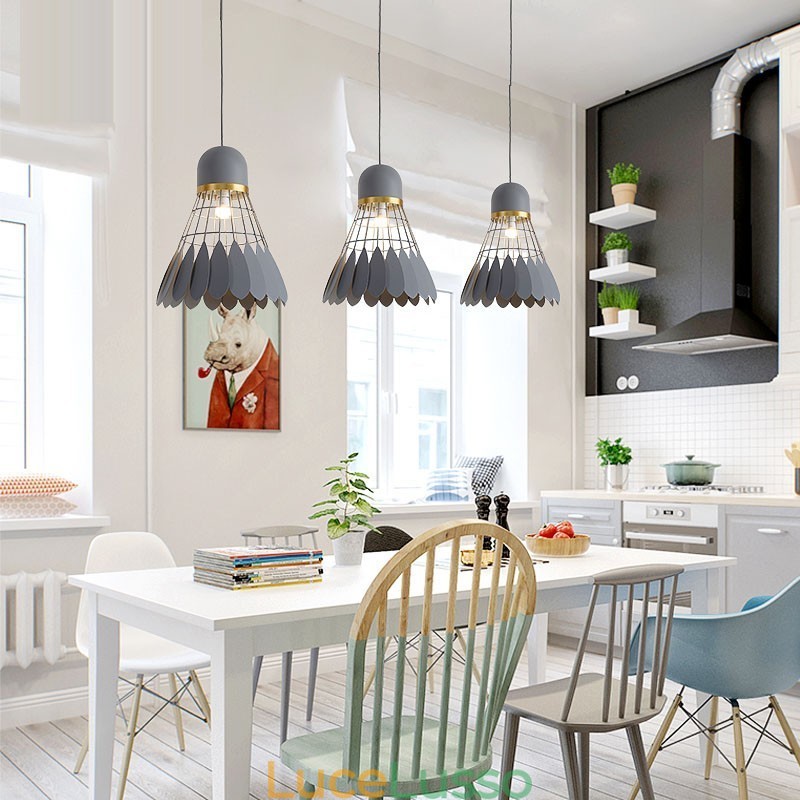 Lampada a sospensione moderna e contemporanea da soffitto con 1 luce