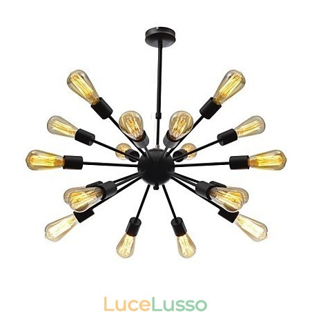 Lampadario minimalista radiale in stile nordamericano a 18 luci Lampadario minimalista radiale in stile nordamericano a 18 luci