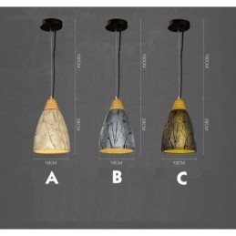 Lampada a sospensione moderna e contemporanea in cemento da 1 luce