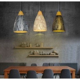Lampada a sospensione moderna e contemporanea in cemento da 1 luce