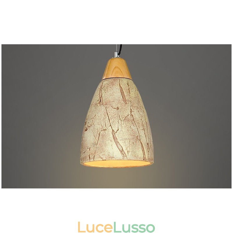 Lampada a sospensione moderna e contemporanea in cemento da 1 luce