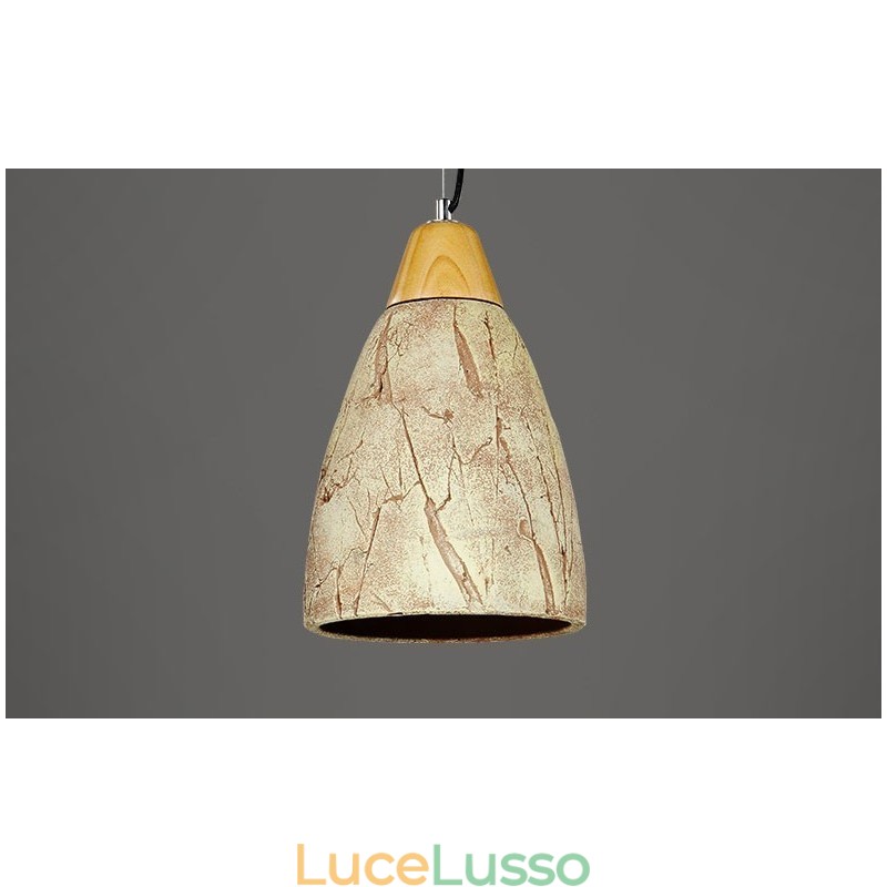 Lampada a sospensione moderna e contemporanea in cemento da 1 luce