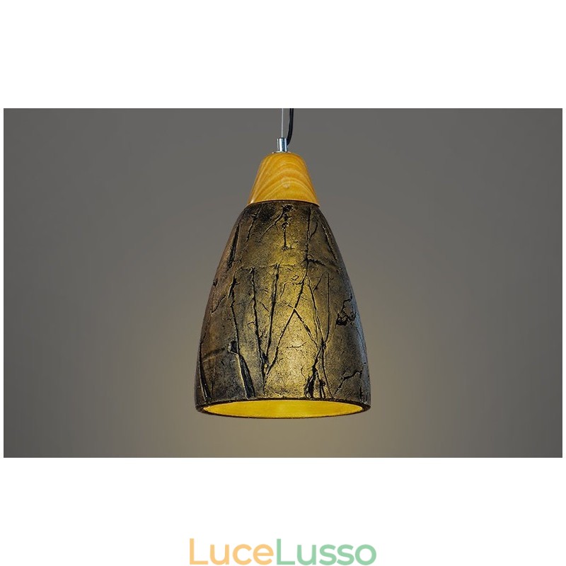 Lampada a sospensione moderna e contemporanea in cemento da 1 luce