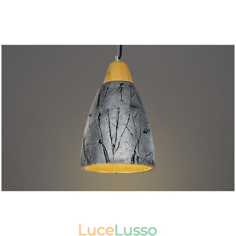 Lampada a sospensione moderna e contemporanea in cemento da 1 luce