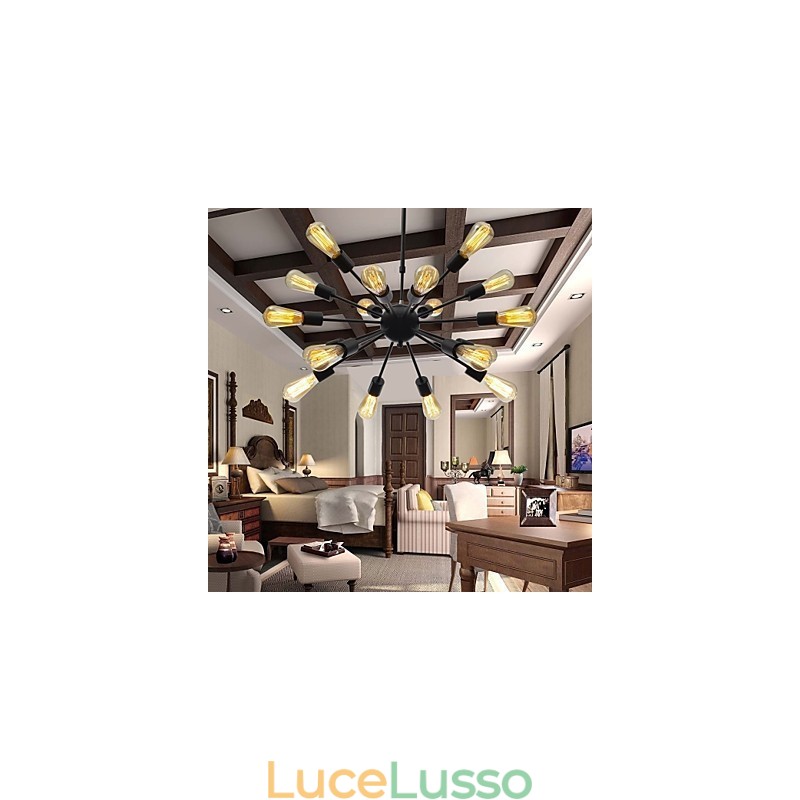 Lampadario minimalista radiale in stile nordamericano a 18 luci