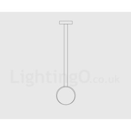 Lampada a sospensione moderna e contemporanea in cemento da 1 luce
