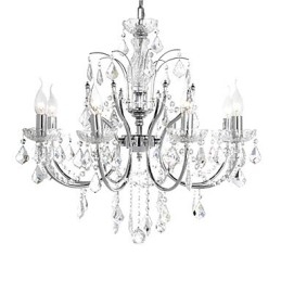 Elegante lampadario di cristallo con 8 luci