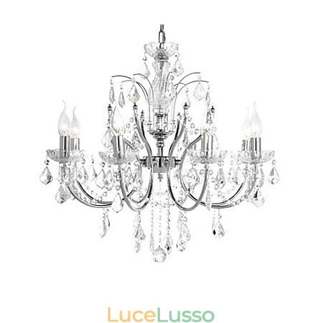 Elegante lampadario di cristallo con 8 luci Elegante lampadario di cristallo con 8 luci