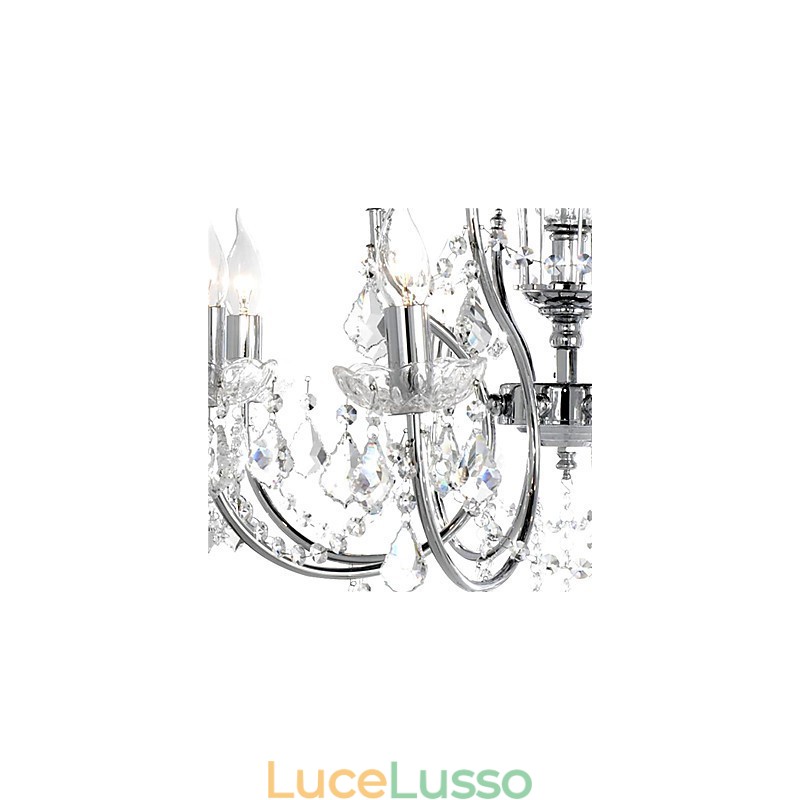 Elegante lampadario di cristallo con 8 luci