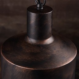 Lampadario rustico Lodge Drum Metal Pendant Light