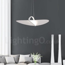 Lampada a sospensione moderna contemporanea a 1 luce in acrilico con paralume in acciaio