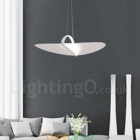 Lampada a sospensione moderna contemporanea a 1 luce in acrilico con paralume in acciaio Lampada a sospensione moderna contemporanea a 1 luce in acrilico con paralume in acciaio