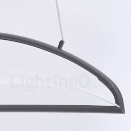 Lampada a sospensione moderna contemporanea a 1 luce in acrilico con paralume in acciaio