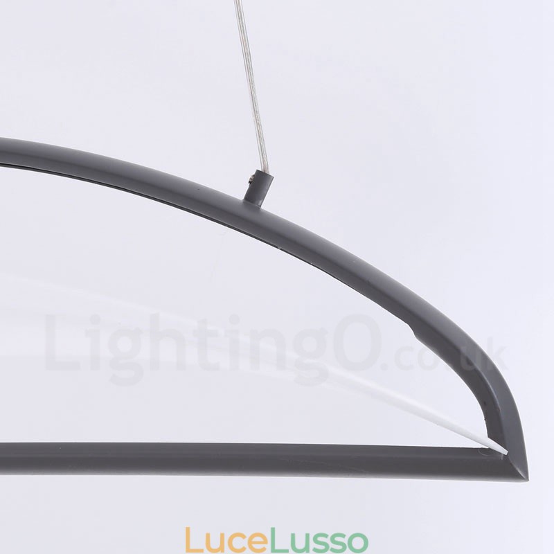 Lampada a sospensione moderna contemporanea a 1 luce in acrilico con paralume in acciaio