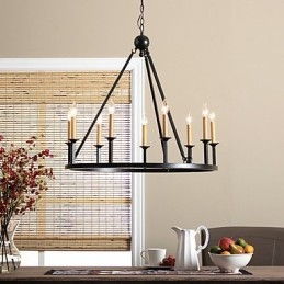 Lampadario in metallo dipinto in stile Country Mini