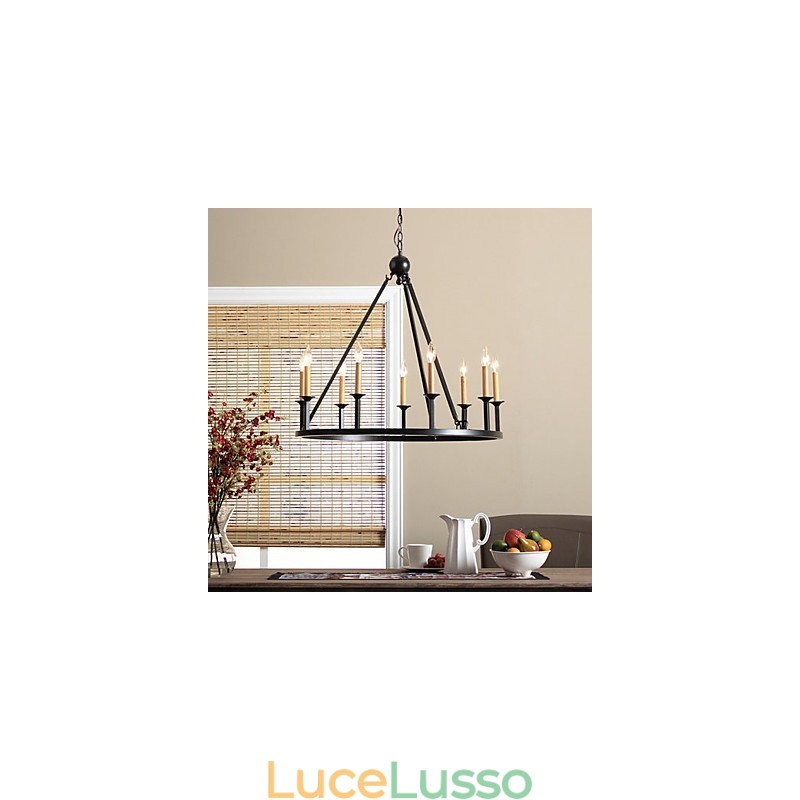 Lampadario in metallo dipinto in stile Country Mini