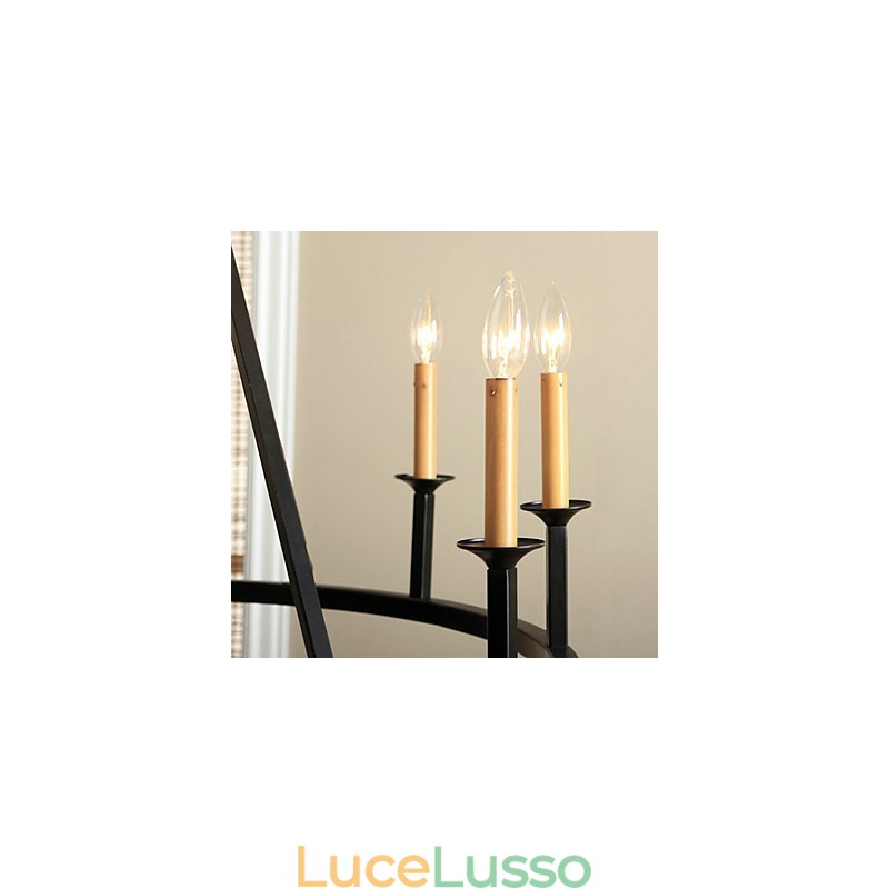 Lampadario in metallo dipinto in stile Country Mini