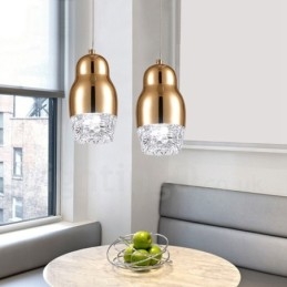 Lampada a sospensione moderna contemporanea in lega di alluminio a 1 luce con paralume in acrilico