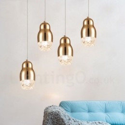 Lampada a sospensione moderna contemporanea in lega di alluminio a 1 luce con paralume in acrilico