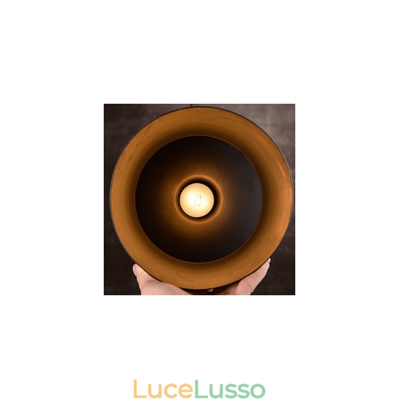 Lampadario rustico Lodge Drum Metal Pendant Light