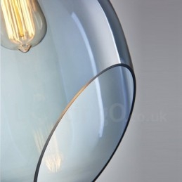 Lampada a sospensione moderna contemporanea in vetro a 1 luce con paralume in vetro