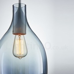 Lampada a sospensione moderna contemporanea in vetro a 1 luce con paralume in vetro