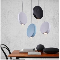 Lampada a sospensione moderna contemporanea in lega di alluminio a 1 luce con paralume in lega di alluminio