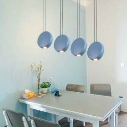 Lampada a sospensione moderna contemporanea in lega di alluminio a 1 luce con paralume in lega di alluminio