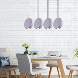 Lampada a sospensione moderna contemporanea in lega di alluminio a 1 luce con paralume in lega di alluminio